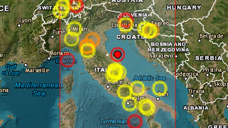Σεισμός 5,7 Ρίχτερ στην Κεντρική Ιταλία