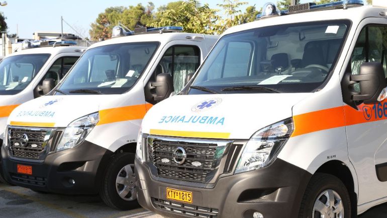 Δωρεά 5 ασθενοφόρων στο ΕΚΑΒ από τον Διεθνή Οργανισμό Μετανάστευσης