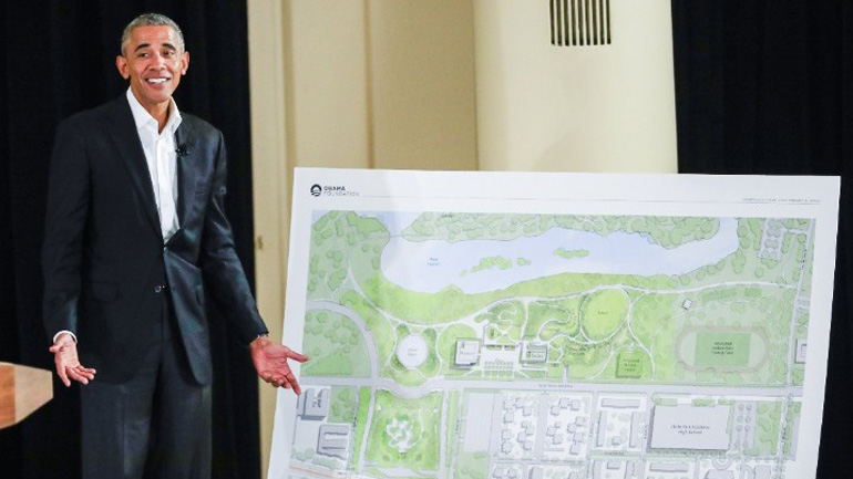 ΗΠΑ: Μια θηλιά στο εργοτάξιο του Obama Presidential Center