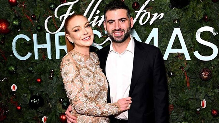 Lindsay Lohan: Λαμπερή εμφάνιση στο πλευρό του συζύγου της στην πρεμιέρα της νέας της ταινίας