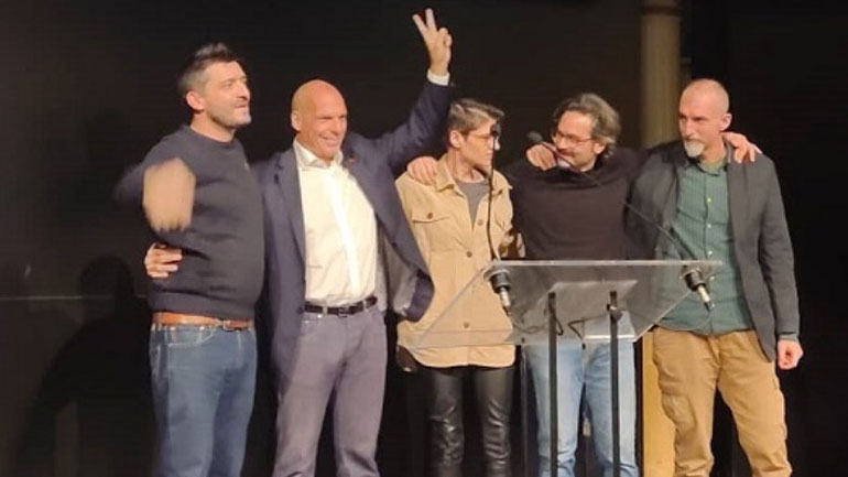 Ο Βαρουφάκης στις ιδρυτικές εργασίες του ΜέΡΑ25 Ιταλίας στη Ρώμη