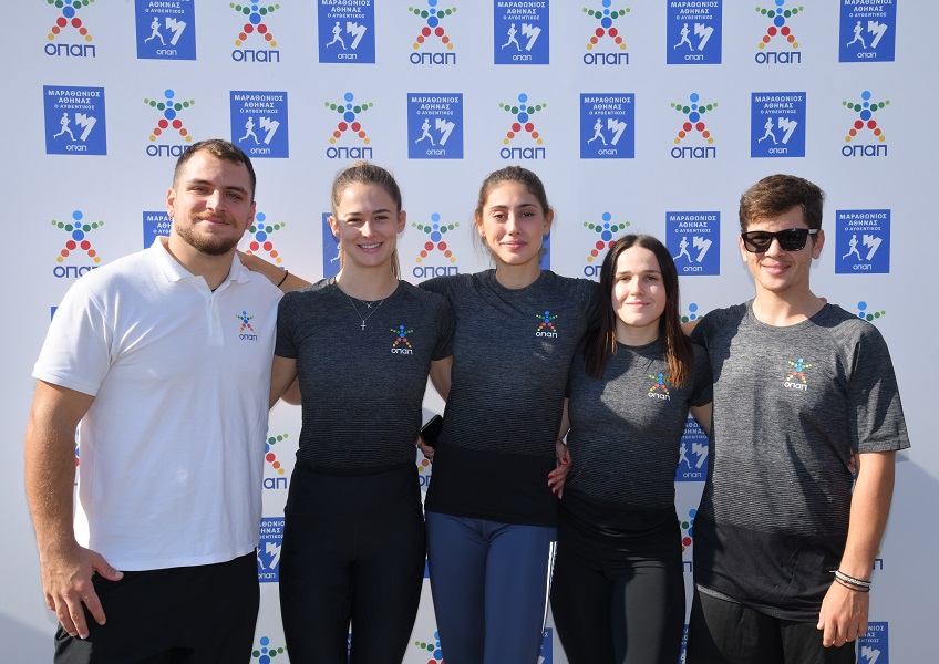 Οι OPAP Champions Μιχάλης Αναστασάκης, Κορίνα Πολίτη, Παναγιώτα Δόση, Σπυριδούλα Καρύδη, Νίκος Παπαγγελής 