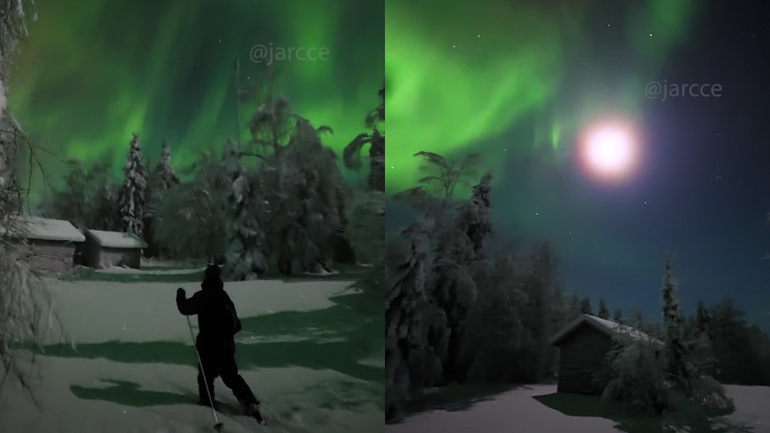 Εντυπωσιακά πλάνα από το Βόρειο Σέλας στη Λαπωνία