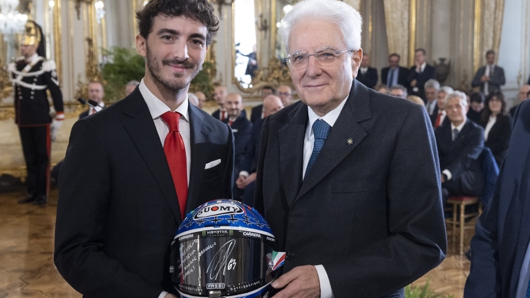 Ο πρόεδρος της Ιταλικής Δημοκρατίας υποδέχθηκε τον Bagnaia και την Ducati