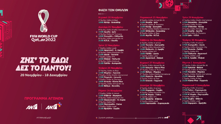 Κατάρ 2022: Η μεγάλη πρεμιέρα την Κυριακή