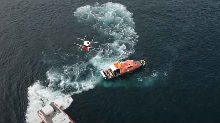 Διάσωση στη θάλασσα με ένα drone υδρογόνου Διάσωση στη θάλασσα με ένα drone υδρογόνου