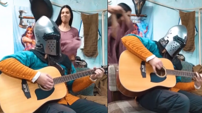 Το τραγούδι “Black in Black” με ειδικά ηχητικά εφέ