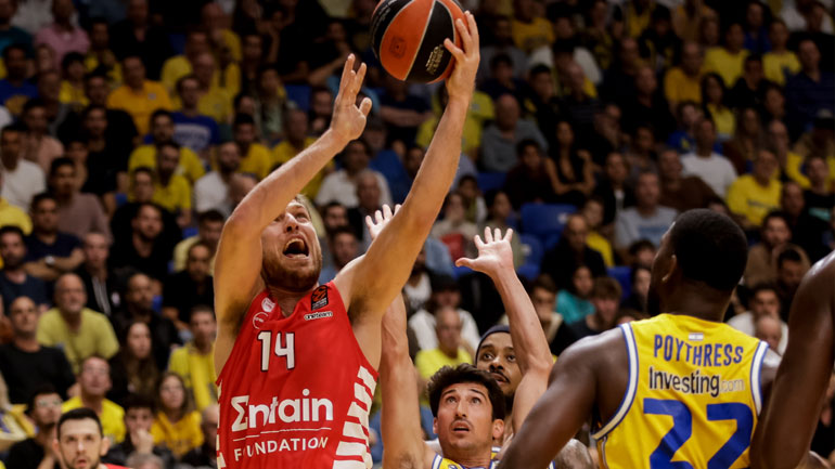 Πικρό φινάλε για τον Ολυμπιακό στο Τελ Αβίβ, ηττήθηκε 90-84 από την Μακάμπι!