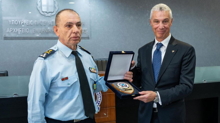 Συνάντηση του Αρχηγού της ΕΛΑΣ με τον Αναπληρωτή Γενικό Διευθυντή Δημόσιας Ασφάλειας της Ιταλίας