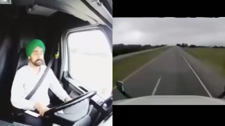 Οδηγός φορτηγού αποκοιμιέται ενώ ταξιδεύει