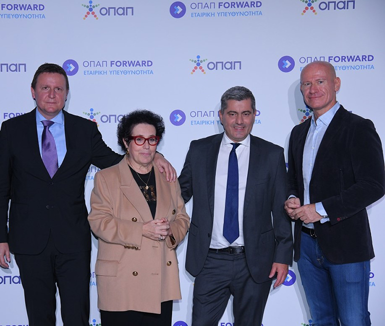 Pavel Mucha, Chief Financial Officer του ΟΠΑΠ, Μαρία Νικολαΐδου, Acting Chief People Officer του ΟΠΑΠ, Οδυσσέας Χριστοφόρου, Αναπληρωτής Διευθύνων Σύμβουλος του ΟΠΑΠ, Jan Kovar, Chief Human Resources Officer της KKCG.