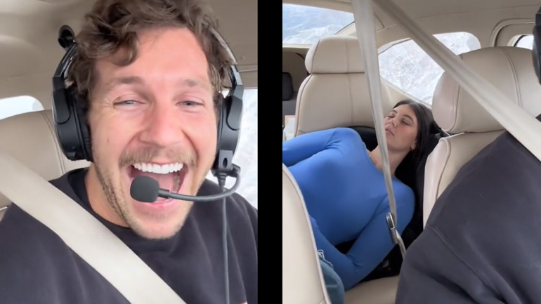 Πιλότος ξυπνά τη σύζυγό του μέσα στο αεροπλάνο