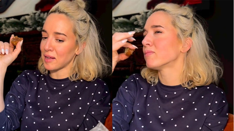 Καλομοίρα: Τρολάρει τον εαυτό της για το viral βίντεο με τα μελομακάρονα – «Τελικά δε θέλει ντομάτα…»