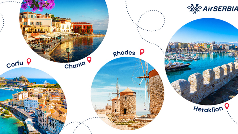 Aπευθείας πτήσεις της Air Serbia σε ελληνικά νησιά