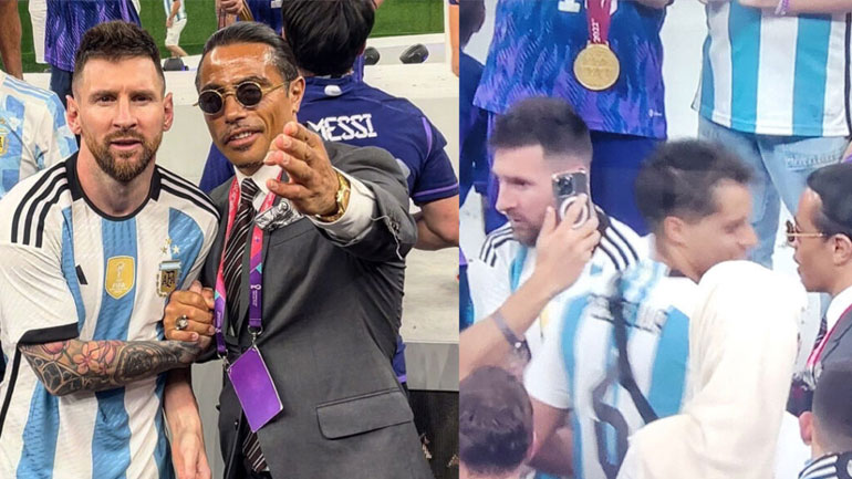 Salt Bae: Viral το βίντεο που τραβάει τον Lionel Messi για μία selfie μετά τον τελικό του Μουντιάλ