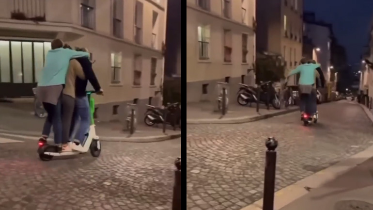 Τρικάβαλο σε ηλεκτρικό πατίνι