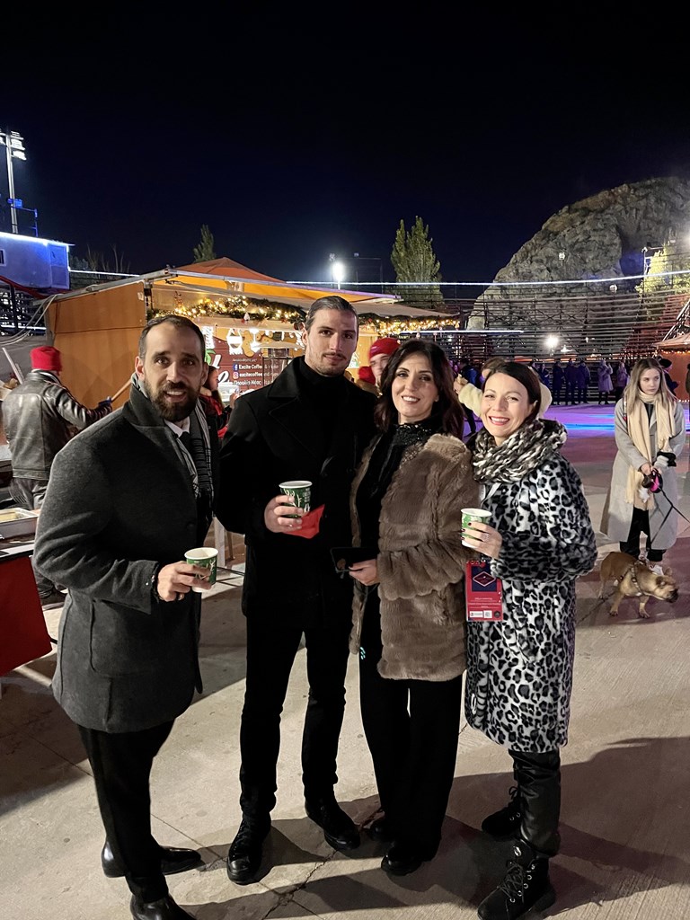 Βασίλης Πορφυράκης, Στέλιος Δρουμαλιάς, Όλγα Βλαχοπούλου και η υπεύθυνη εποκοινωνίας Στέλλα Καππάτου.