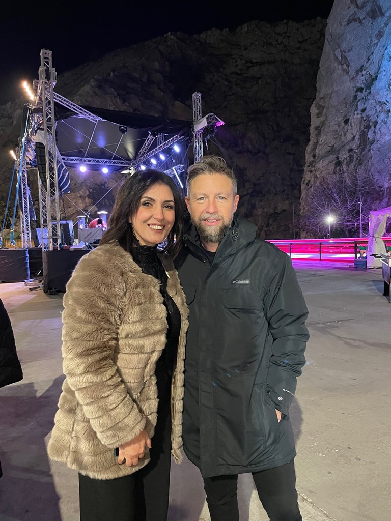 Ο Γιάννης Βαρδής με την Όλγα Βλαχοπούλου.