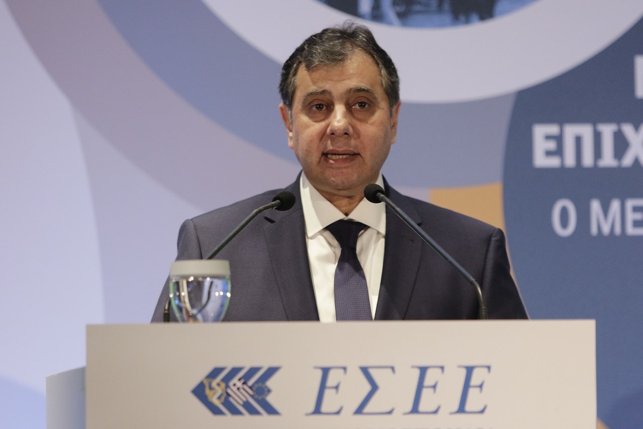 Ο πρόεδρος του Εμπορικού και Βιομηχανικού Επιμελητηρίου Πειραιώς, Βασίλης Κορκίδης