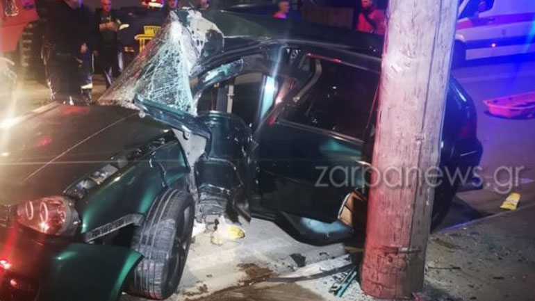 Σοβαρό τροχαίο με δύο τραυματίες στα Χανιά