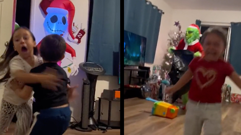 Ο Grinch κλέβει τα δώρα από το δέντρο