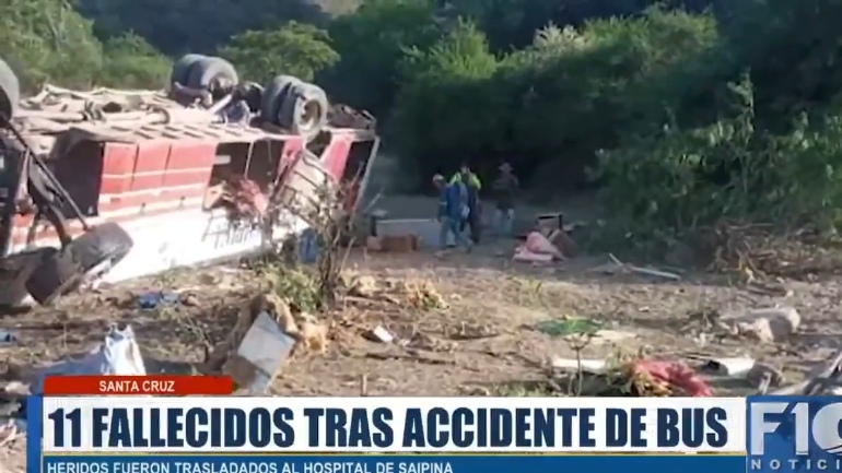 Βολιβία: Έντεκα νεκροί και 23 τραυματίες από πτώση λεωφορείου σε χαράδρα κοντά τη Σάντα Κρους