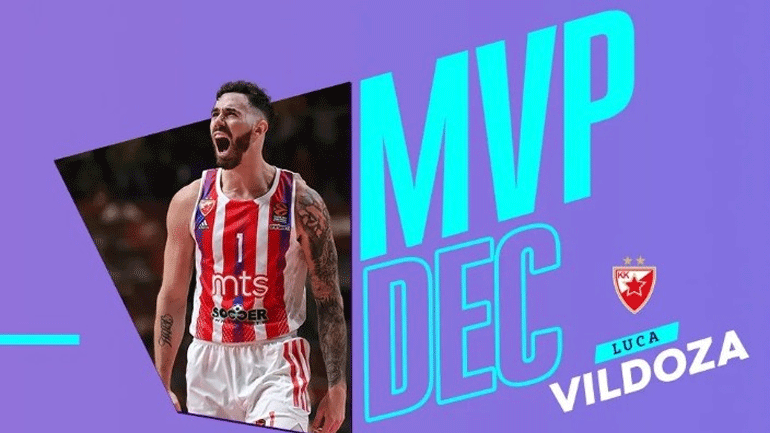 Euroleague: MVP του Δεκεμβρίου ο Λούκα Βιλντόζα