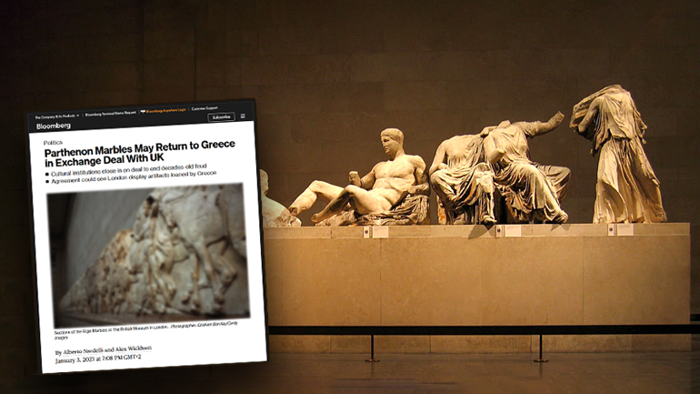 Συμφωνία για την επιστροφή των Γλυπτών του Παρθενώνα βλέπει το Bloomberg