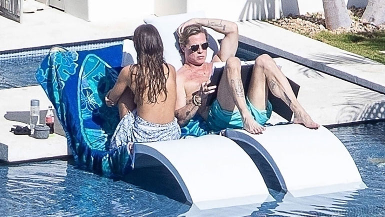 Brad Pitt: Ηλιοθεραπεία με την 29χρονη σύντροφό του Ines de Ramon topless