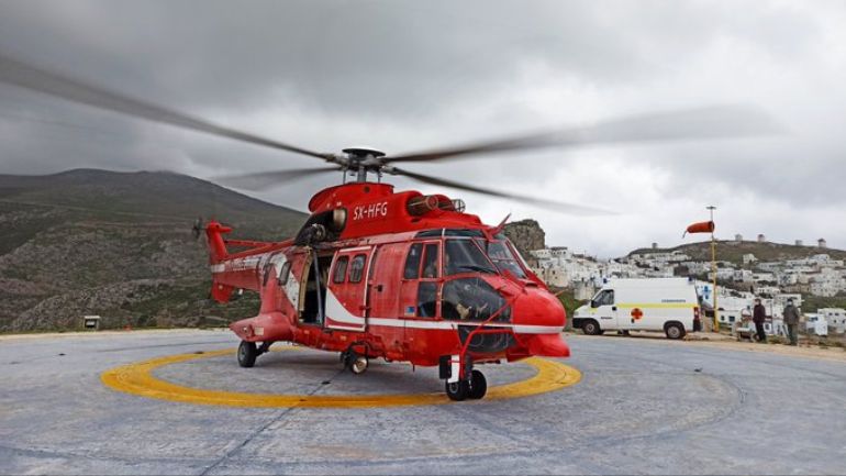 Aεροδιακομιδή βρέφους από την Αμοργό στην Αθήνα