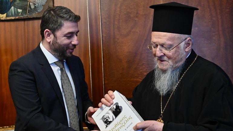Συνάντηση του Ν. Ανδρουλάκη με τον Οικουμενικό Πατριάρχη