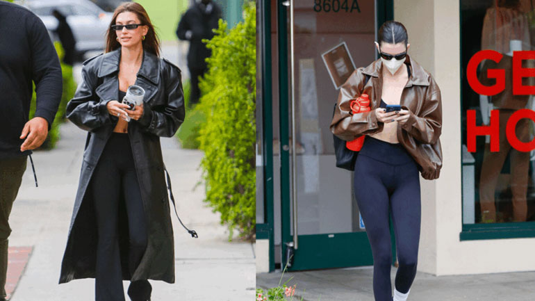 Kendall Jenner & Hailey Bieber: Μας δείχνουν πώς να φορέσουμε το leather jacket με αθλητικό look