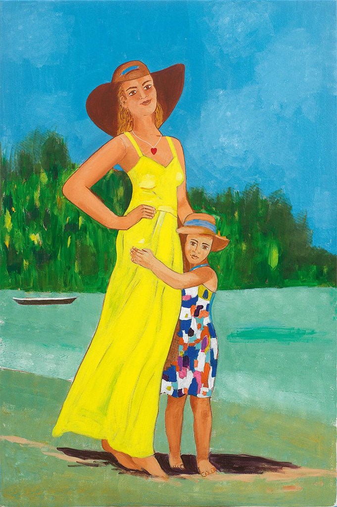 Ergo_10  ΜΑΖΙ ΣΤΗΝ ΑΚΡΟΠΟΤΑΜΙΑ / TOGETHER BY THE RIVER  7/2022, ακρυλικάσεκαμβά / acrylics on canvas 180 x 120 cm 