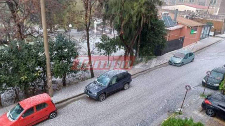 Χαλάζι στην Πάτρα