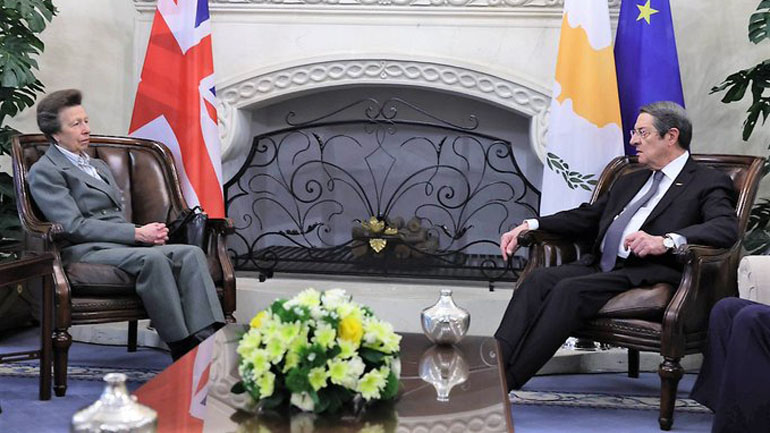 Συνάντηση Ν. Αναστασιάδη με την πριγκίπισσα Άννα