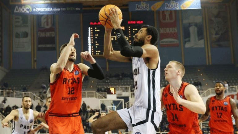 Basketball Champions League: Ισοφάρισε ο ΠΑΟΚ, 81-78 τη Ρίτας