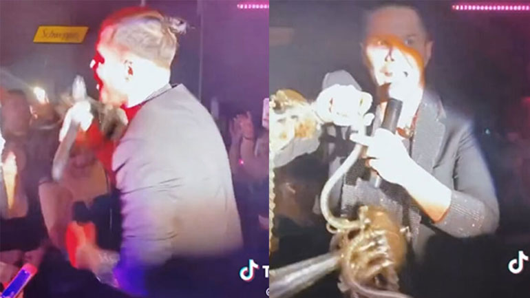 Γιώργος Τσαλίκης: Έπεσε ο πολυέλαιος την ώρα που τραγουδούσε στη σκηνή – Βίντεο