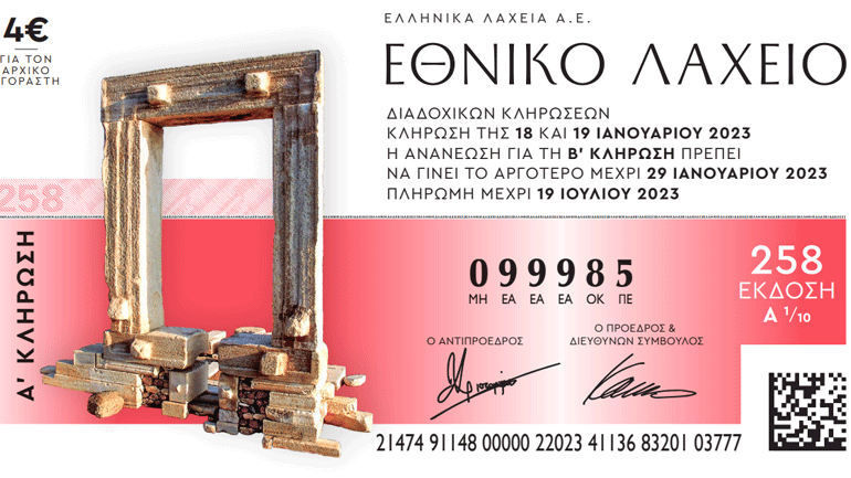 Στις 18 Ιανουαρίου ξεκινούν οι κληρώσεις της νέας έκδοσης του Εθνικού Λαχείου