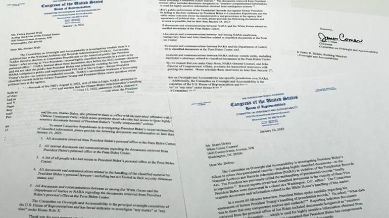 Πέντε επιπλέον σελίδες απόρρητων εγγράφων ανακαλύφθηκαν στην κατοικία Μπάιντεν