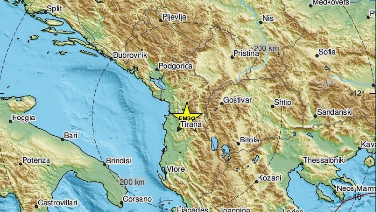 Σεισμός 4,7 Ρίχτερ στην Αλβανία