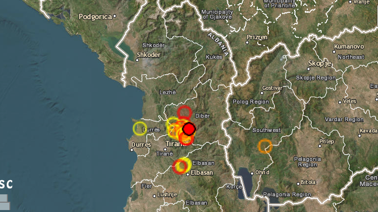 Σεισμική δόνηση μεγέθους 3,5 βαθμών στην Αλβανία