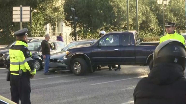 Αθήνα: Μετ’ εμποδίων η κυκλοφορία στη Βασ. Σοφίας λόγω τροχαίου