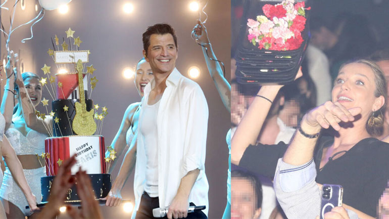 Σάκης Ρουβάς: Η τούρτα έκπληξη on stage για τα γενέθλιά του – Τον έλουσε με λουλούδια η Κάτια Ζυγούλη