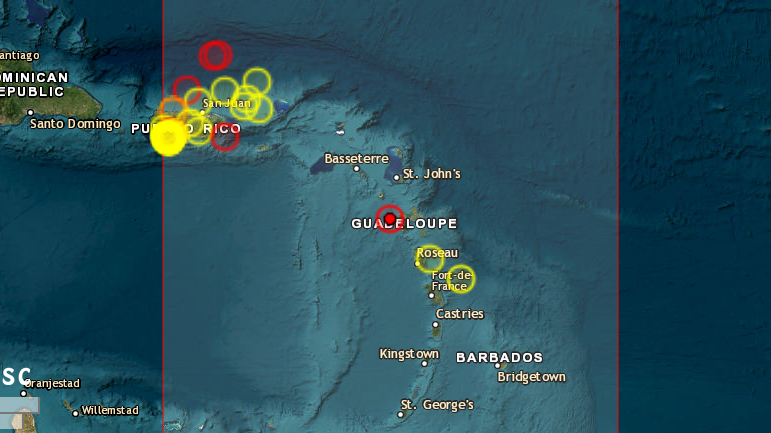 Σεισμική δόνηση 6,1 Ρίχτερ στη Γουαδελούπη