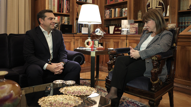 Συνάντηση Σακελλαροπούλου – Τσίπρα στο Προεδρικό Μέγαρο