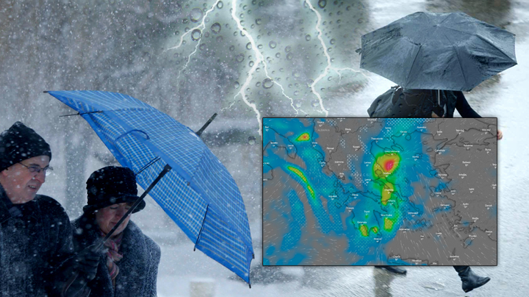 Τριήμερη κακοκαιρία με βροχές και χιόνια