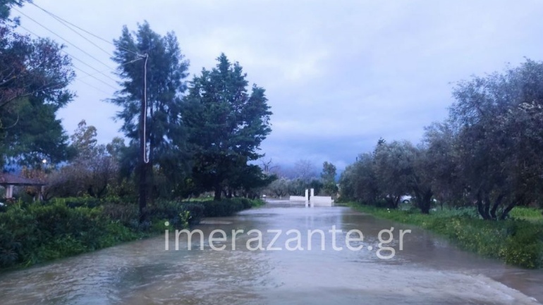 Πλημμύρες και κατολισθήσεις στη Ζάκυνθο