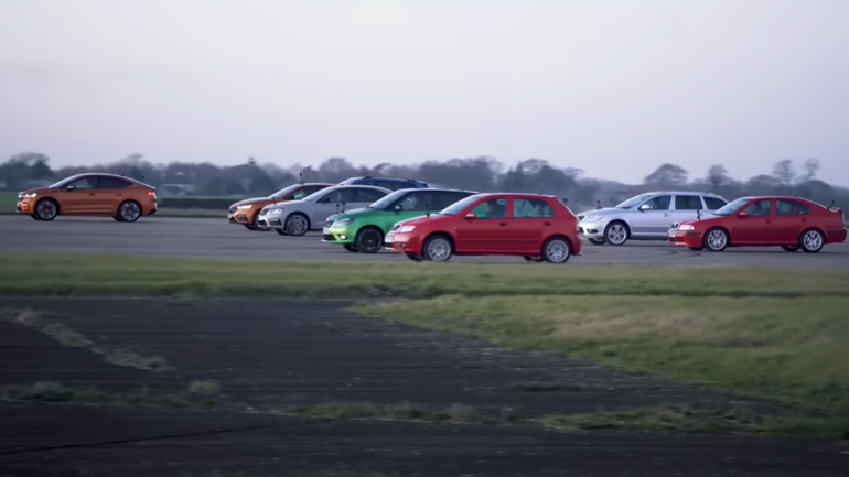 Όλα τα Skoda RS κοντράρονται στην απόλυτη ευθεία – Βενζίνη vs Ρεύμα vs Diesel 