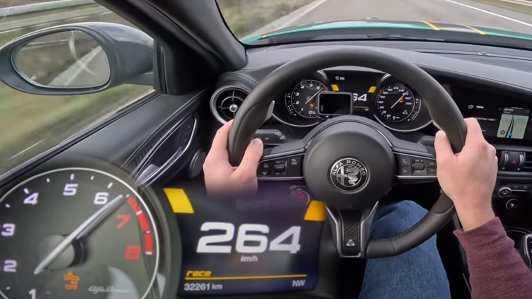 Alfa Romeo Giulia Quadrifoglio και Autobahn είναι συνδυασμός που δεν χάνει –Πόσα έπιασε;