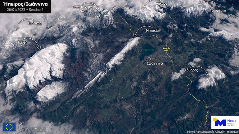 Αυξήθηκε σημαντικά η χιονοκάλυψη στα ορεινά της ηπειρωτικής Ελλάδας